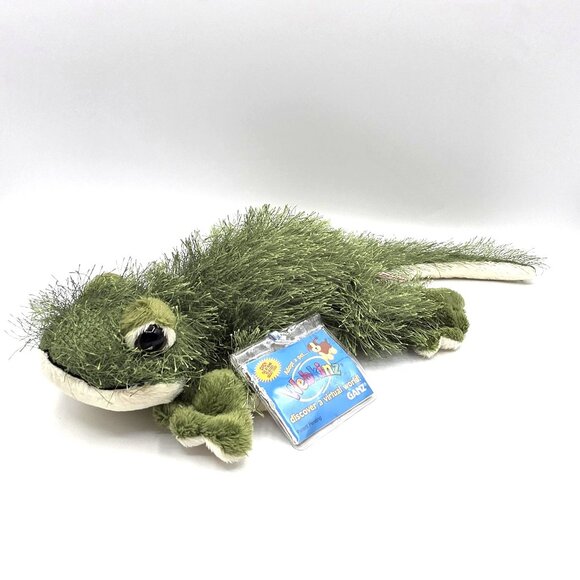 Webkinz Ganz Green Gecko HM186 Lizard Reptile Stuffed Animal New Sealed Tag Code - Picture 1 of 9